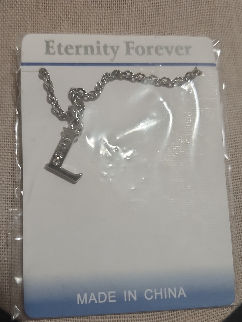 Silver 'L' Initial Necklace